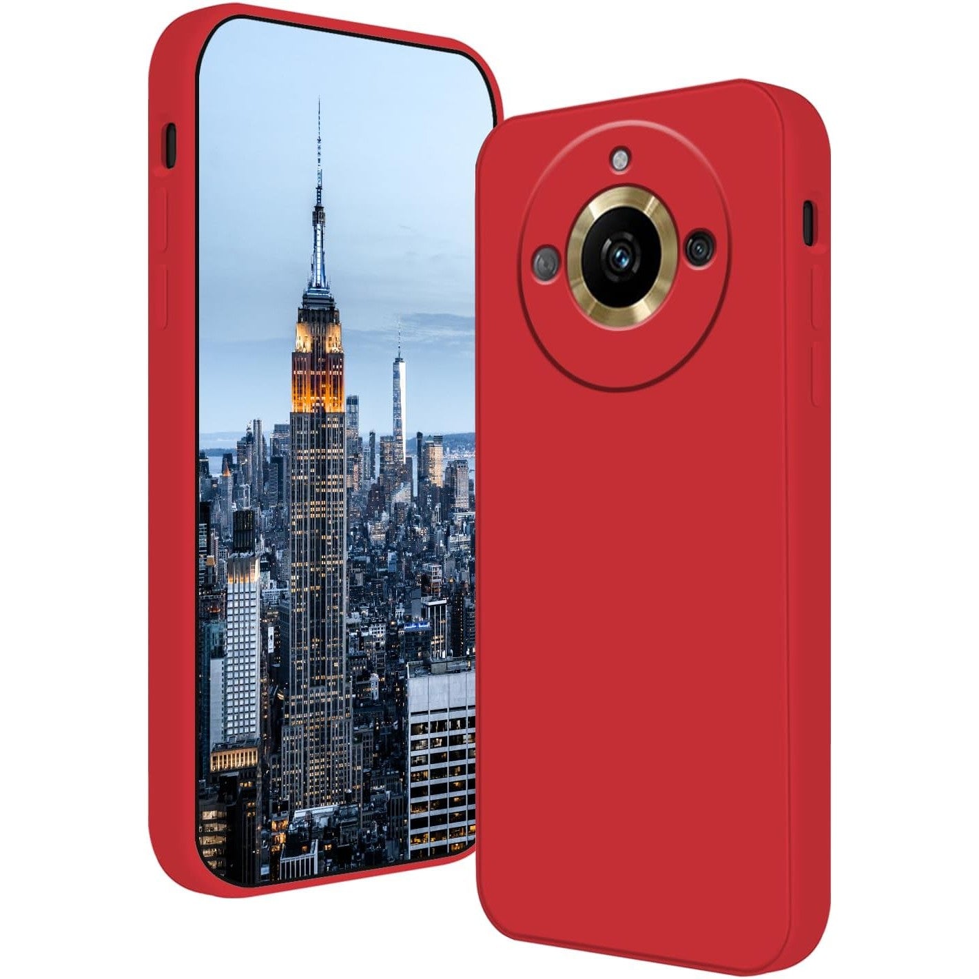 Husa de Protectie, Klevo, pentru Realme 11 Pro Plus, Liquid Silicone, cu Microfibra pe Interior, Protectie Antisoc, Compatibil Incarcare Wireless, Rosu