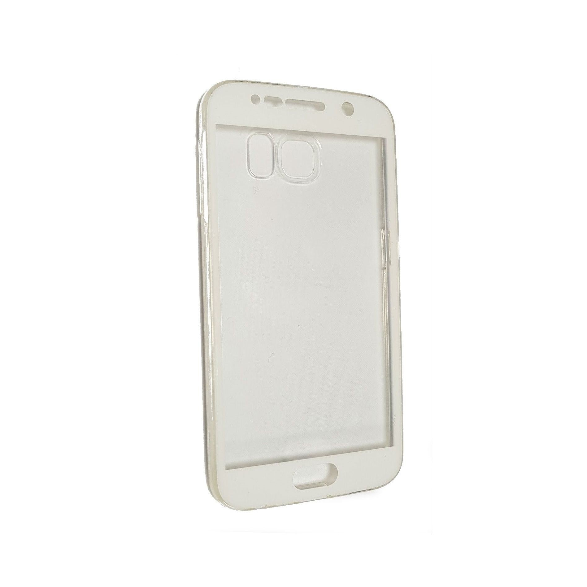 Husa de protectie Klevo® pentru Samsung A3 2017 Full Tpu 360 V2 Transparent cu margini albe