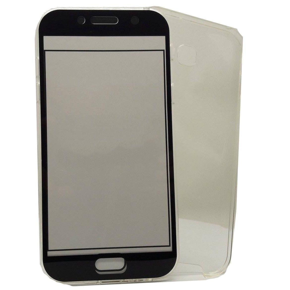 Husa de protectie Klevo® pentru Samsung A3 2017 Full Tpu 360 V2 Transparent cu margini negre