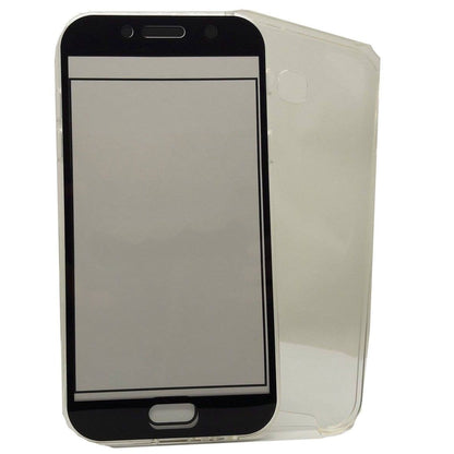 Husa de protectie Klevo® pentru Samsung A3 2017 Full Tpu 360 V2 Transparent cu margini negre