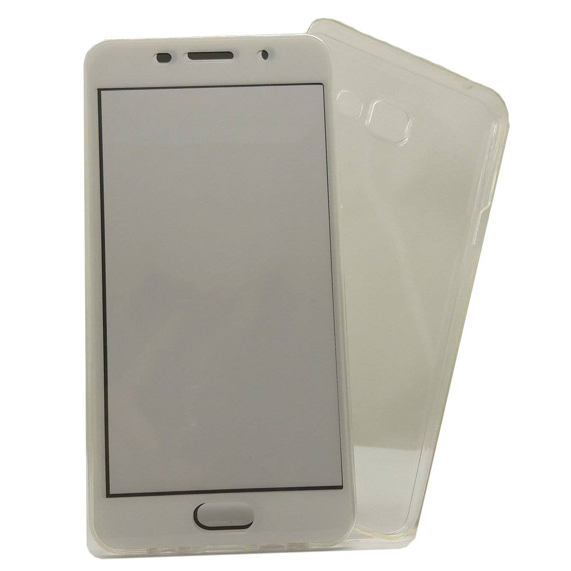 Husa de protectie Klevo® pentru Samsung A7 2016 Full Tpu 360 V2 Transparent cu margini albe