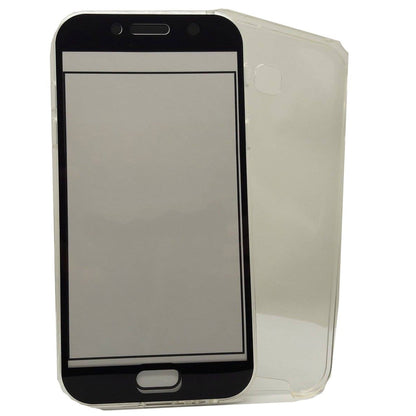 Husa de protectie Klevo® pentru Samsung A7 2017 Full Tpu 360 V2 Transparent cu margini negre