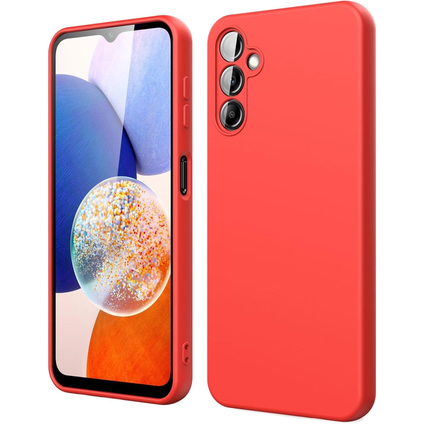 Husa de Protectie, Klevo, pentru Samsung Galaxy A15, Liquid Silicone, cu Microfibra pe Interior, Protectie Antisoc, Compatibil Incarcare Wireless, Rosu
