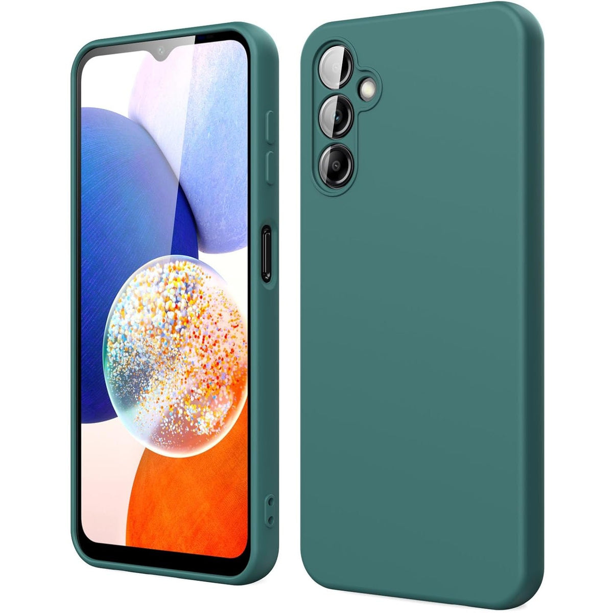 Husa de Protectie, Klevo, pentru Samsung Galaxy A15, Liquid Silicone, cu Microfibra pe Interior, Protectie Antisoc, Compatibil Incarcare Wireless, Verde