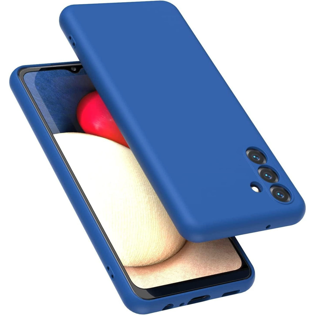 Husa de Protectie, Klevo, pentru Samsung Galaxy A55, Liquid Silicone, cu Microfibra pe Interior, Protectie Antisoc, Compatibil Incarcare Wireless, Albastru