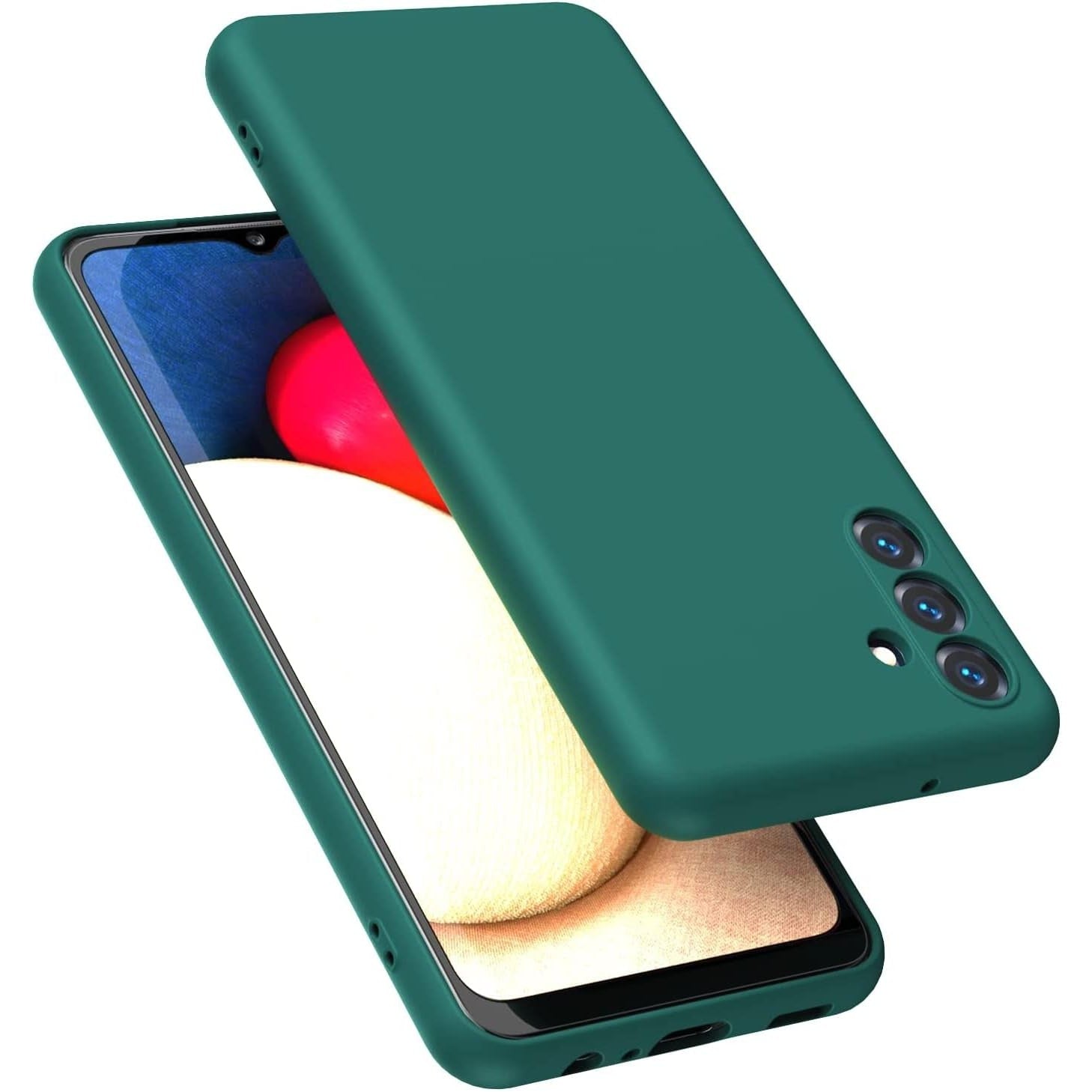 Husa de Protectie, Klevo, pentru Samsung Galaxy S23 FE, Liquid Silicone, cu Microfibra pe Interior, Protectie Antisoc, Compatibil Incarcare Wireless, Verde