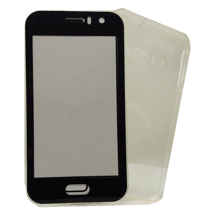 Husa de protectie Klevo® pentru Samsung J1 2016 Full Tpu 360 V2 Transparent cu margini negre