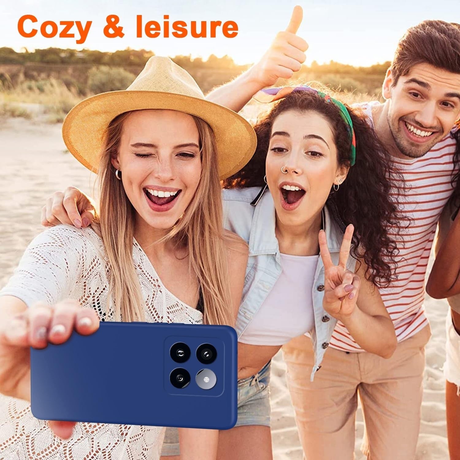 Husa de Protectie, Klevo, pentru Xiaomi 14, Liquid Silicone, cu Microfibra pe Interior, Protectie Antisoc, Compatibil Incarcare Wireless, Albastru
