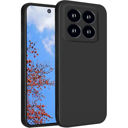 Husa de Protectie, Klevo, pentru Xiaomi 14, Liquid Silicone, cu Microfibra pe Interior, Protectie Antisoc, Compatibil Incarcare Wireless, Negru