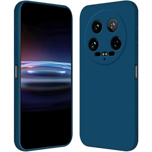 Husa de Protectie, Klevo, pentru Xiaomi 14 Ultra, Liquid Silicone, cu Microfibra pe Interior, Protectie Antisoc, Compatibil Incarcare Wireless, Albastru