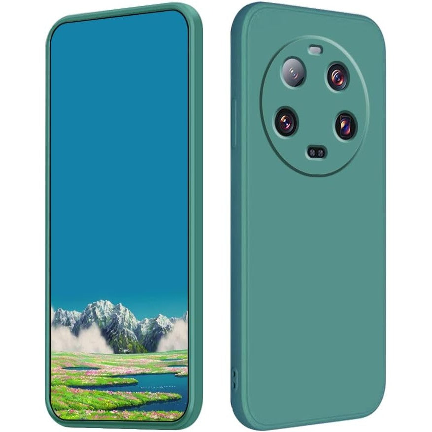 Husa de Protectie, Klevo, pentru Xiaomi 14 Ultra, Liquid Silicone, cu Microfibra pe Interior, Protectie Antisoc, Compatibil Incarcare Wireless, Verde