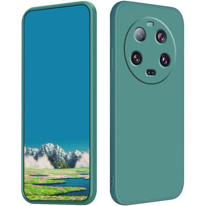 Husa de Protectie, Klevo, pentru Xiaomi 14 Ultra, Liquid Silicone, cu Microfibra pe Interior, Protectie Antisoc, Compatibil Incarcare Wireless, Verde