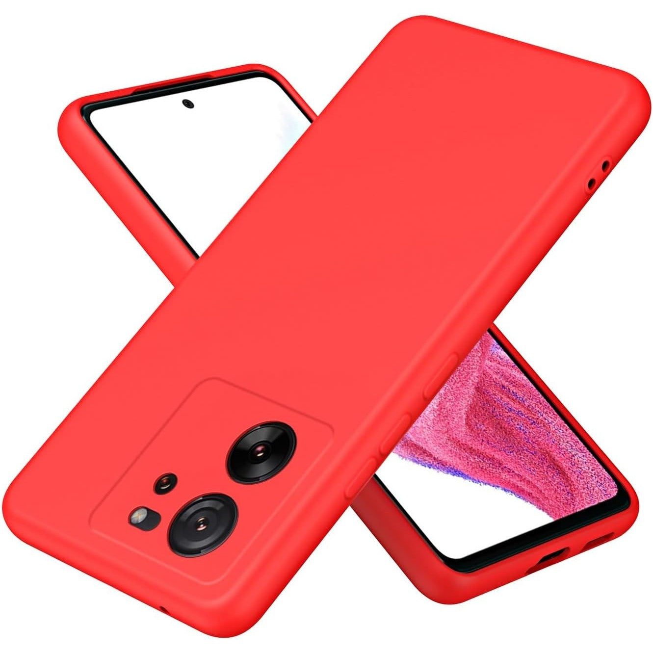 Husa de Protectie, Klevo, pentru Xiaomi Redmi 13T, Liquid Silicone, cu Microfibra pe Interior, Protectie Antisoc, Compatibil Incarcare Wireless, Rosu