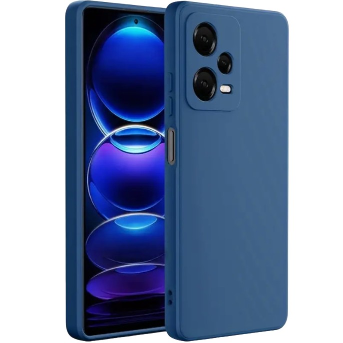 Husa de Protectie, Klevo, pentru Xiaomi Redmi Note 12 Pro 5G, Liquid Silicone, cu Microfibra pe Interior, Protectie Antisoc, Compatibil Incarcare Wireless, Albastru