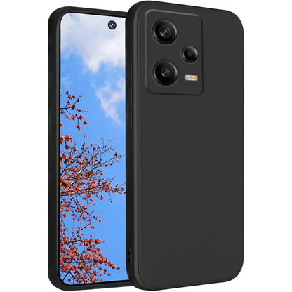 Husa de Protectie, Klevo, pentru Xiaomi Redmi Note 12 Pro 5G, Liquid Silicone, cu Microfibra pe Interior, Protectie Antisoc, Compatibil Incarcare Wireless, Negru