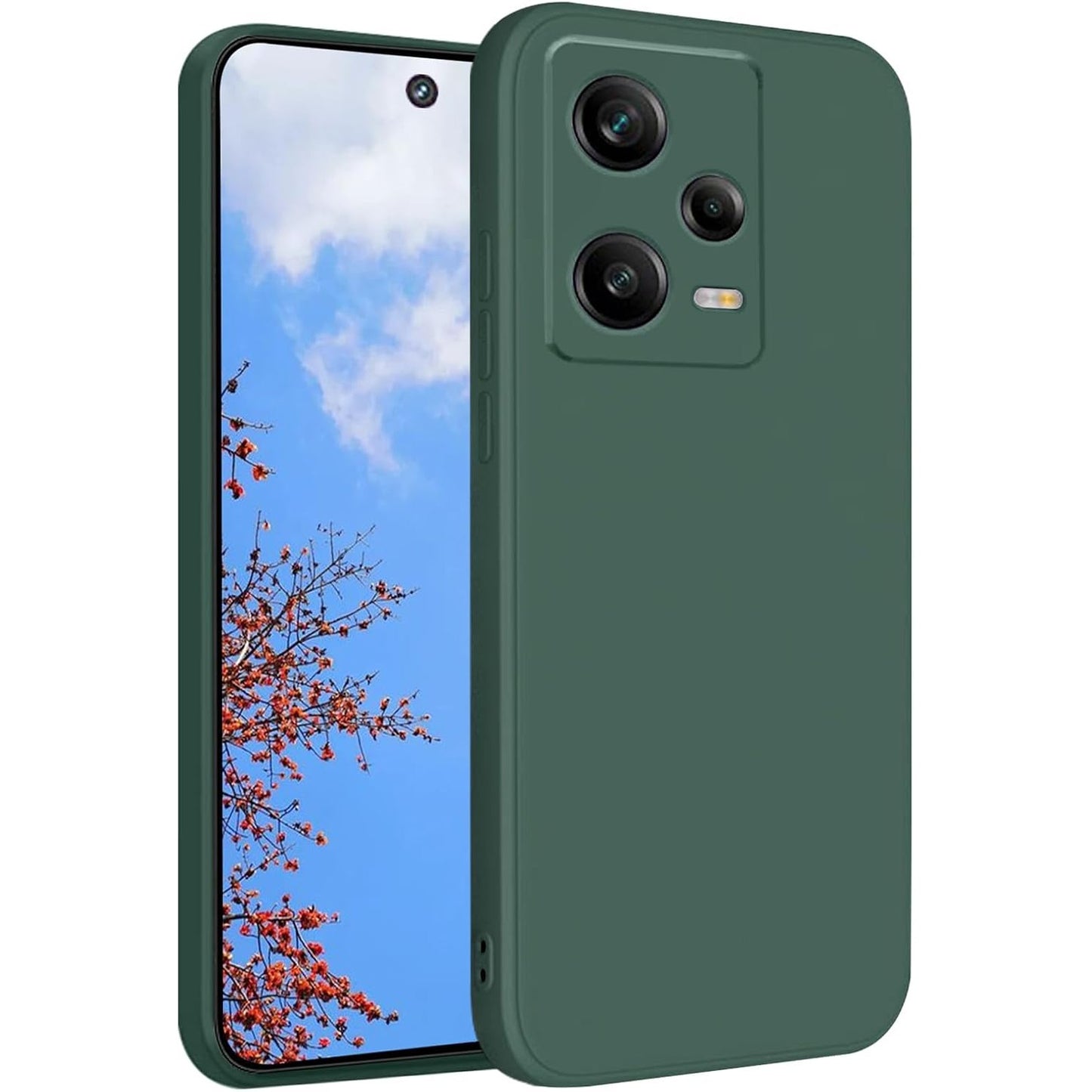 Husa de Protectie, Klevo, pentru Xiaomi Redmi Note 12 Pro 5G, Liquid Silicone, cu Microfibra pe Interior, Protectie Antisoc, Compatibil Incarcare Wireless, Verde