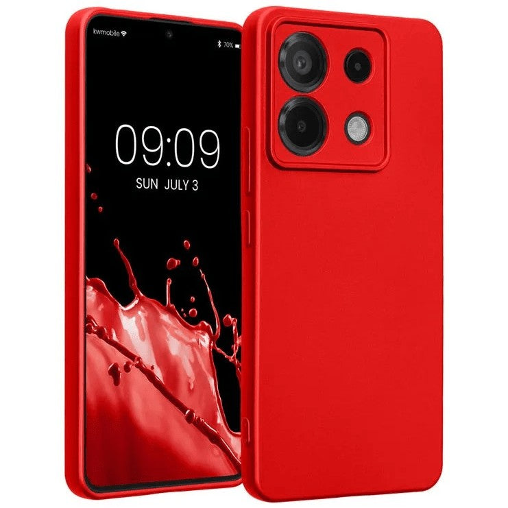 Husa de Protectie, Klevo, pentru Xiaomi Redmi Note 13 5G, Liquid Silicon, Rosu