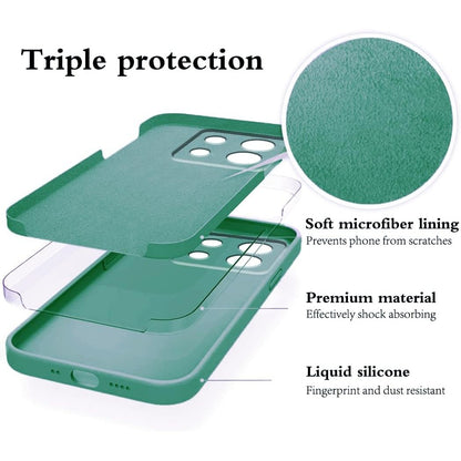 Husa de Protectie, Klevo, pentru Xiaomi Redmi Note 13 Pro 5G, Liquid Silicone, cu Microfibra pe Interior, Protectie Antisoc, Compatibil Incarcare Wireless, Verde
