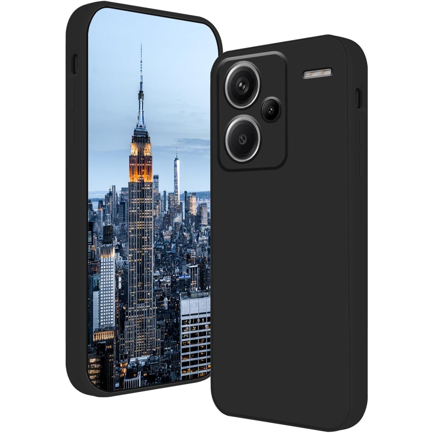 Husa de Protectie, Klevo, pentru Xiaomi Redmi Note 13 Pro Plus 5G, Liquid Silicone, cu Microfibra pe Interior, Protectie Antisoc, Compatibil Incarcare Wireless, Negru