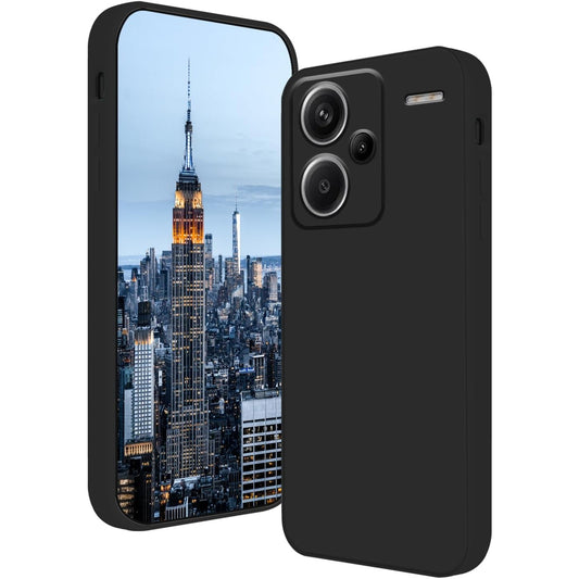 Husa de Protectie, Klevo, pentru Xiaomi Redmi Note 13 Pro Plus 5G, Liquid Silicone, cu Microfibra pe Interior, Protectie Antisoc, Compatibil Incarcare Wireless, Negru