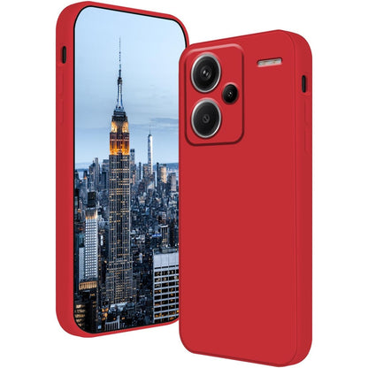 Husa de Protectie, Klevo, pentru Xiaomi Redmi Note 13 Pro Plus 5G, Liquid Silicone, cu Microfibra pe Interior, Protectie Antisoc, Compatibil Incarcare Wireless, Rosu