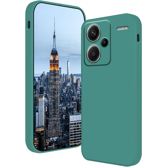 Husa de Protectie, Klevo, pentru Xiaomi Redmi Note 13 Pro Plus 5G, Liquid Silicone, cu Microfibra pe Interior, Protectie Antisoc, Compatibil Incarcare Wireless, Verde