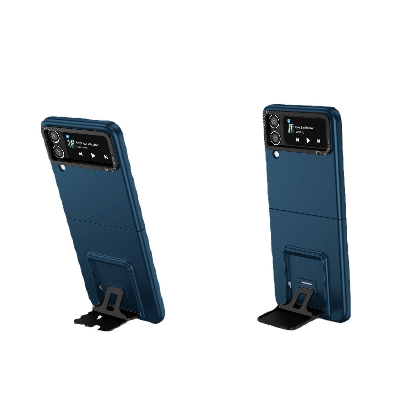 Husa de protectie Klevo, Pliere Tridimensionala, Multifunctionala, PC, pentru  Samsung Galaxy Z Flip 3 , Albastru