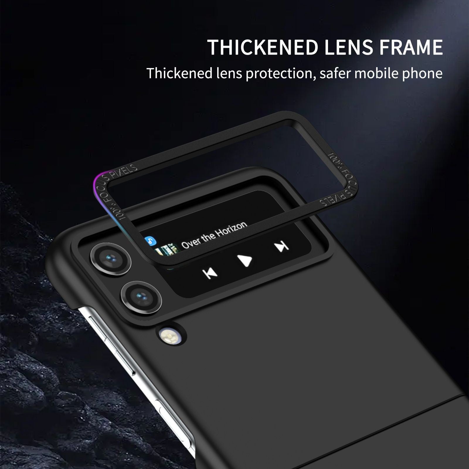 Husa de protectie Klevo, Pliere Tridimensionala, Multifunctionala, PC, pentru  Samsung Galaxy Z Flip 3 , Negru