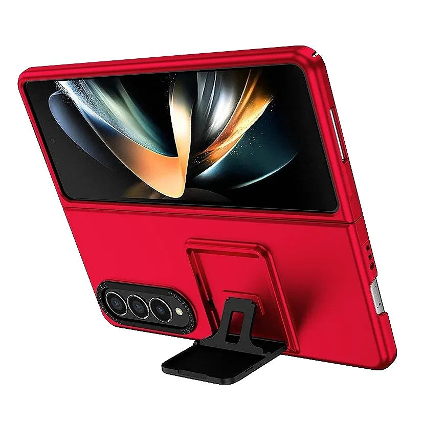 Husa de protectie Klevo, Pliere Tridimensionala, Multifunctionala, PC, pentru Samsung Galaxy Z Fold 4 5G, Rosu