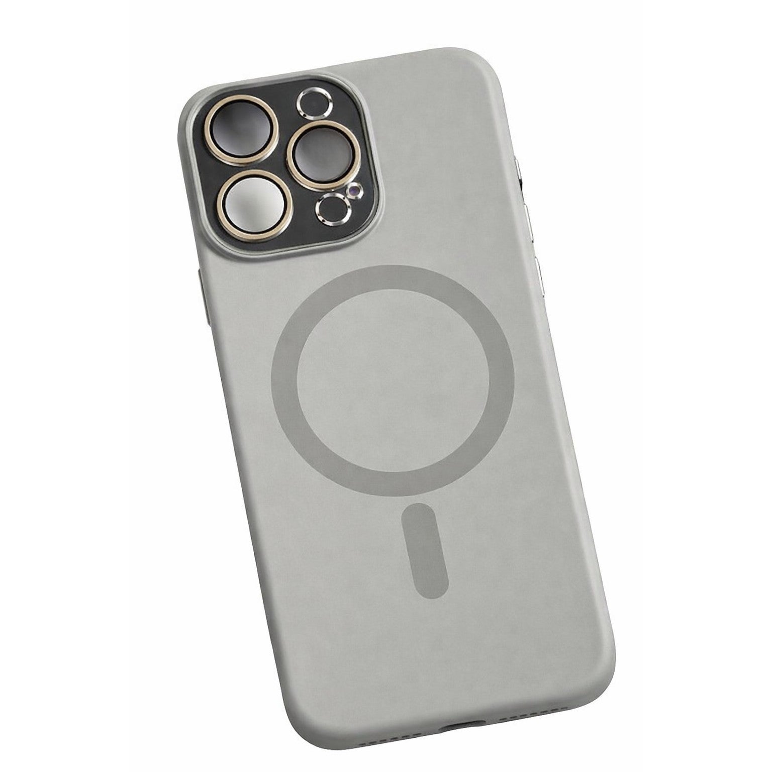 Carcasa Liquid Silicone, Klevo, Compatibila iPhone 17 Pro Max, Magnetica, Protectie TPU Camera, Gri Titanium