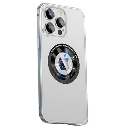 Husa de Protectie MagSafe Compatibila cu iPhone 15 Pro, Klevo, Carcasa din Metal, Incarcare Wireless, Acoperire Completa, Protectie Camera, Antisoc, Antizgariere, Antialunecare, Gri Metalizat