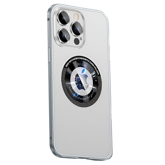 Husa de Protectie MagSafe Compatibila cu iPhone 15 Pro, Klevo, Carcasa din Metal, Incarcare Wireless, Acoperire Completa, Protectie Camera, Antisoc, Antizgariere, Antialunecare, Gri Metalizat