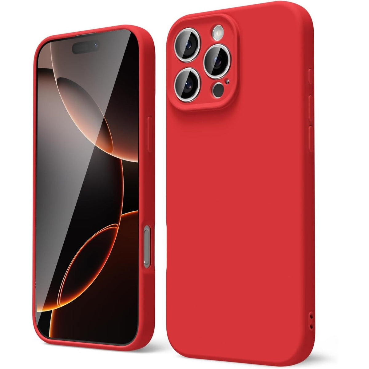 Husa de Protectie Matte TPU, Klevo, pentru Apple iPhone 16 Pro Max, Protectie Camera, Antisoc, Antizgariere, Antialunecare, Acoperire Completa, Rosu