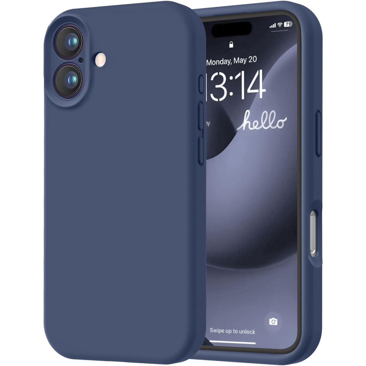 Husa de Protectie Matte TPU, Klevo, pentru Apple iPhone 16, Protectie Camera, Antisoc, Antizgariere, Antialunecare, Acoperire Completa, Albastru