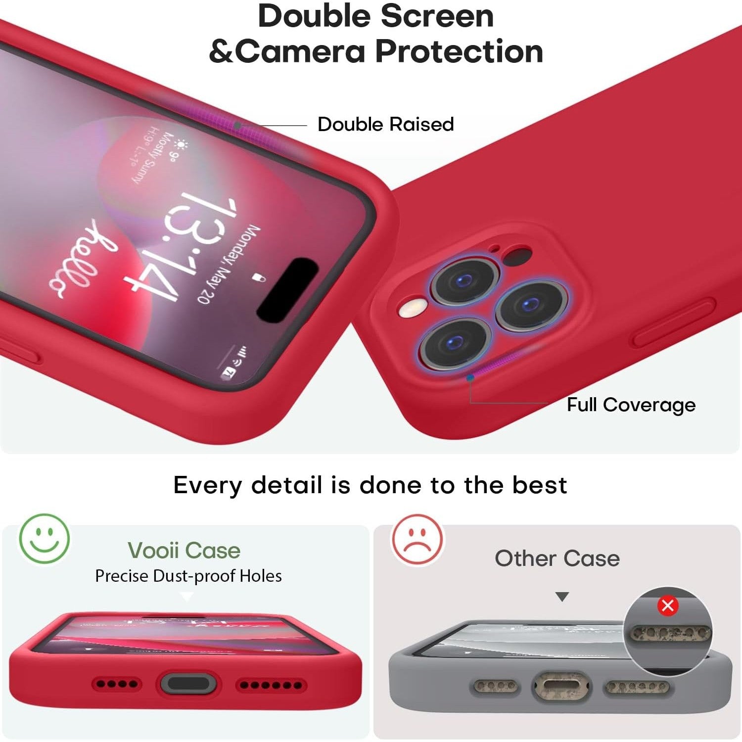 Husa de Protectie Matte TPU, Klevo, pentru Realme C55, Protectie Camera, Antisoc, Antizgariere, Antialunecare, Acoperire Completa, Rosu