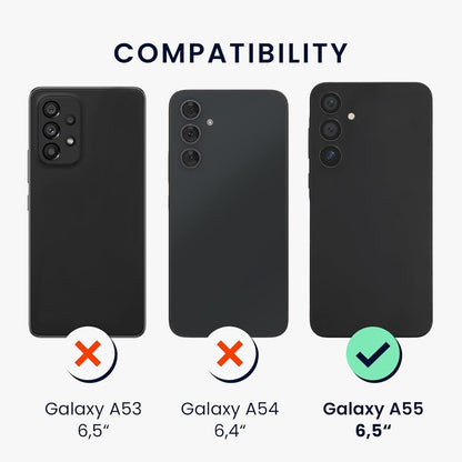 Husa de Protectie Matte TPU, Klevo, pentru Samsung Galaxy A55 5G, Protectie Camera, Antisoc, Antizgariere, Antialunecare, Acoperire Completa, Negru