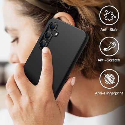 Husa de Protectie Matte TPU, Klevo, pentru Samsung Galaxy S24 FE, Protectie Camera, Antisoc, Antizgariere, Antialunecare, Acoperire Completa, Negru