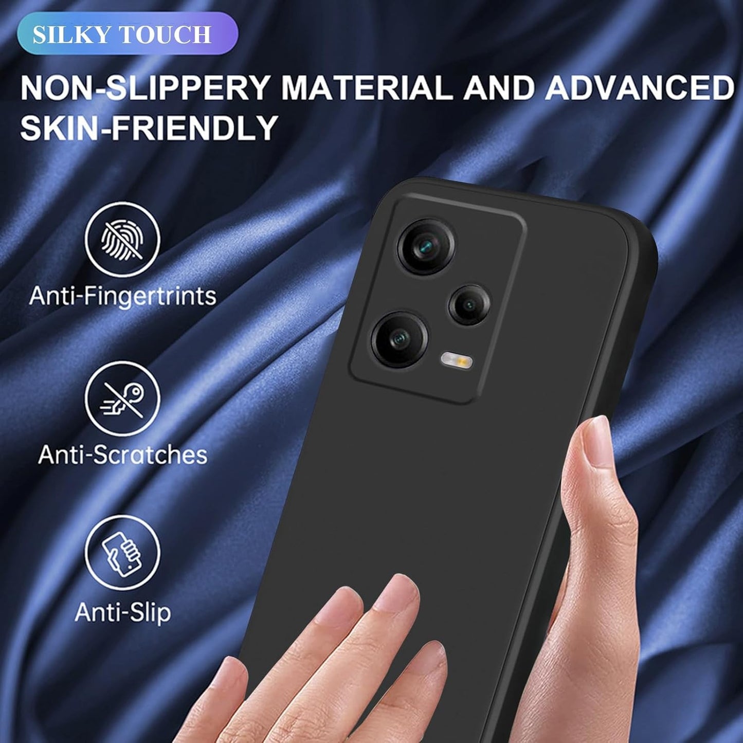 Husa de Protectie Matte TPU, Klevo, pentru Xiaomi Redmi 12 Pro, Protectie Camera, Antisoc, Antizgariere, Antialunecare, Acoperire Completa, Negru