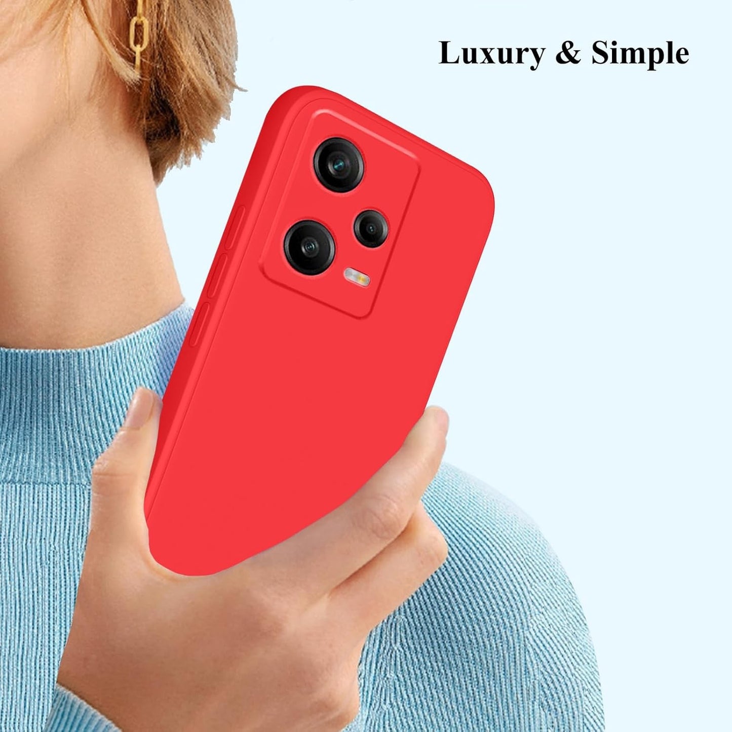 Husa de Protectie Matte TPU, Klevo, pentru Xiaomi Redmi 12 Pro, Protectie Camera, Antisoc, Antizgariere, Antialunecare, Acoperire Completa, Rosu