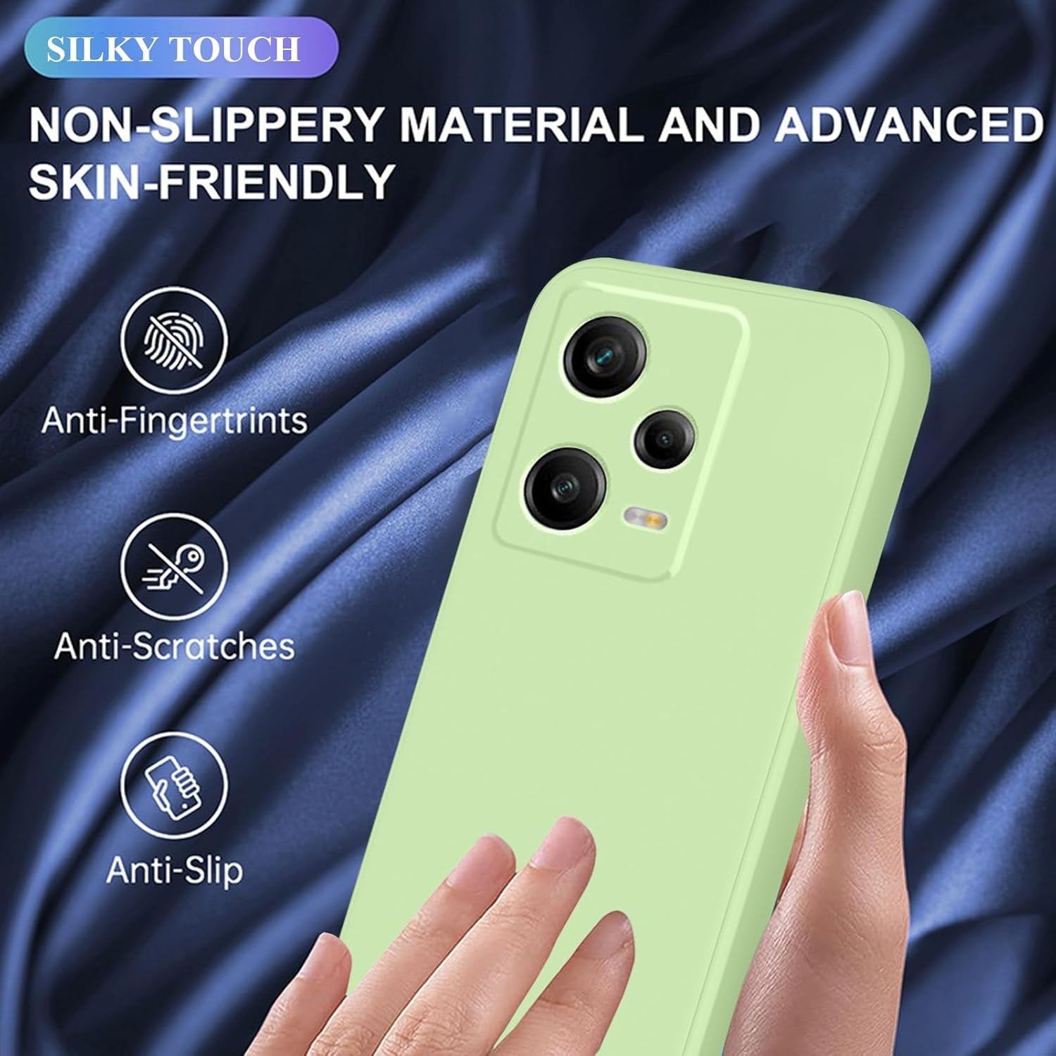 Husa de Protectie Matte TPU, Klevo, pentru Xiaomi Redmi 12 Pro, Protectie Camera, Antisoc, Antizgariere, Antialunecare, Acoperire Completa, Verde