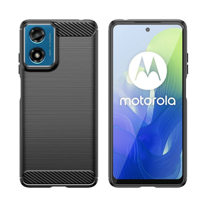 Husa de Protectie pentru Motorola Moto G04 5G / Moto G24 5G, Klevo, Protectie 360, din TPU cu element de Carbon, Anti Alunecare, 1.8 mm, Negru