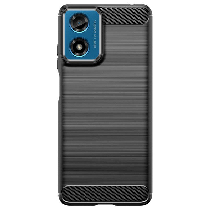 Husa de Protectie pentru Motorola Moto G04 5G / Moto G24 5G, Klevo, Protectie 360, din TPU cu element de Carbon, Anti Alunecare, 1.8 mm, Negru