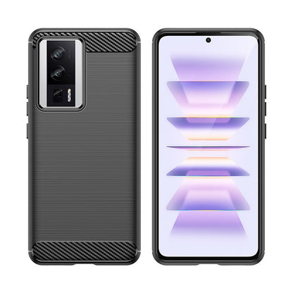 Husa de Protectie pentru Xiaomi Redmi 12, Klevo, Protectie 360, din TPU cu element de Carbon, Anti Alunecare, 1.8 mm, Negru