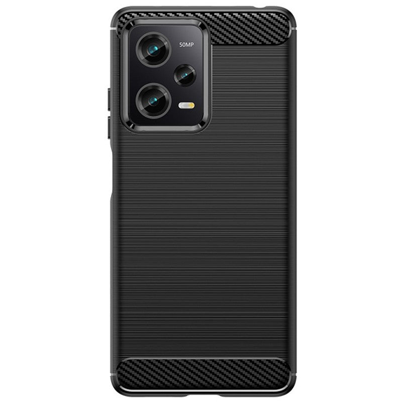 Husa de Protectie pentru Xiaomi Redmi 12 Pro, Klevo, Protectie 360, din TPU cu element de Carbon, Anti Alunecare, 1.8 mm, Negru