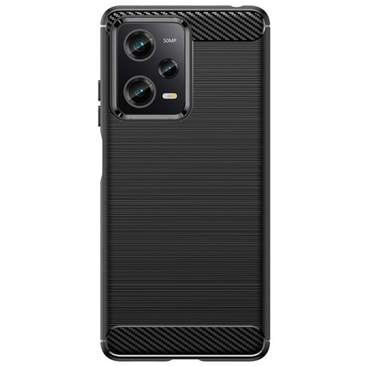 Husa de Protectie pentru Xiaomi Redmi 12 Pro, Klevo, Protectie 360, din TPU cu element de Carbon, Anti Alunecare, 1.8 mm, Negru