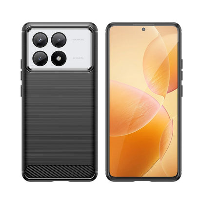 Husa de Protectie pentru Xiaomi Redmi Note 13C 5G, Klevo, Protectie 360, din TPU cu element de Carbon, Anti Alunecare, 1.8 mm, Negru
