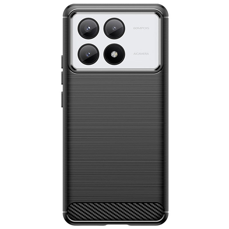 Husa de Protectie pentru Xiaomi Redmi Note 13C 5G, Klevo, Protectie 360, din TPU cu element de Carbon, Anti Alunecare, 1.8 mm, Negru