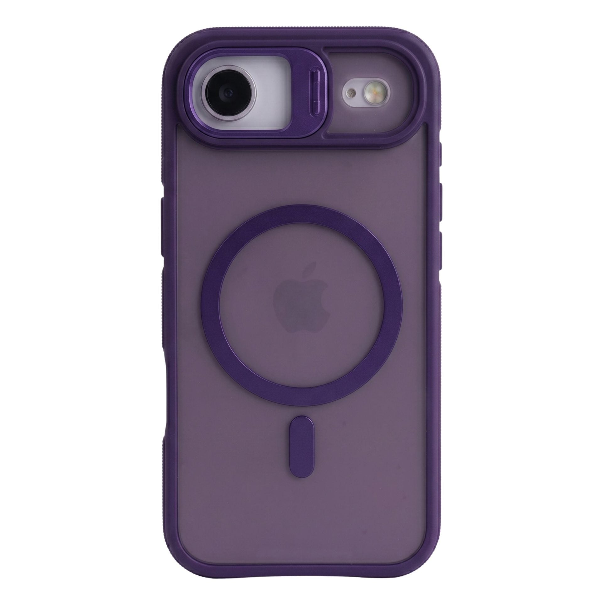 Husa de Protectie Telefon, Klevo, Compatibila cu iPhone 17 Air, MagSafe, Acrylic, Suport Metalic Protectie Camera, Anti-Soc, Mov Inchis