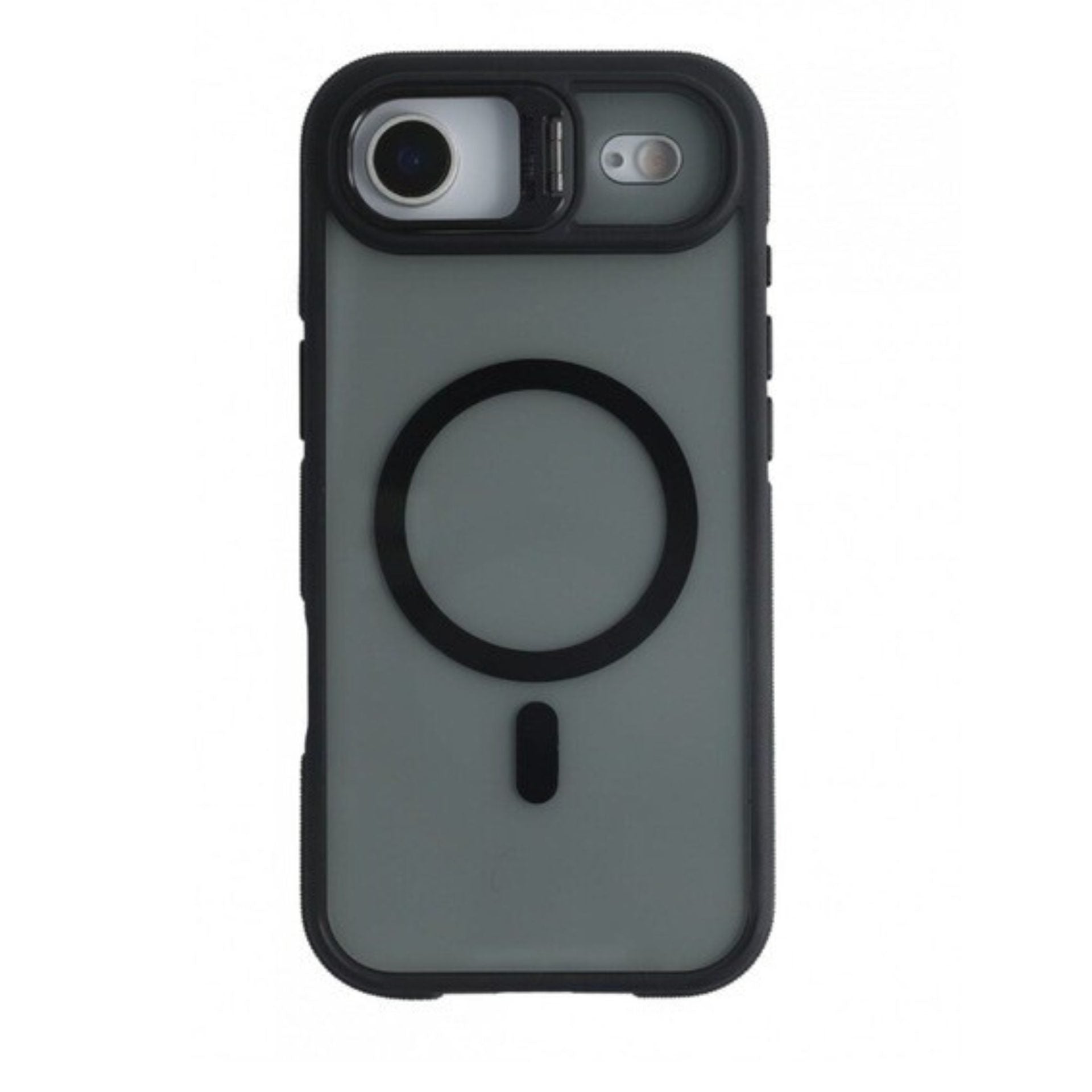 Husa de Protectie Telefon, Klevo, Compatibila cu iPhone 17 Air, MagSafe, Acrylic, Suport Metalic Protectie Camera, Anti-Soc, Negru