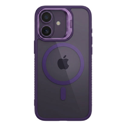 Husa de Protectie Telefon, Klevo, Compatibila cu iPhone 17, MagSafe, Acrylic, Suport Metalic Protectie Camera, Anti-Soc, Mov Inchis